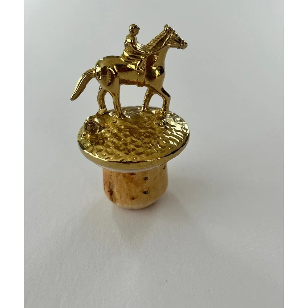 Blanton's Gold Edition Bourbon Bottle Stopper Horse Jockey Letter B Collectible